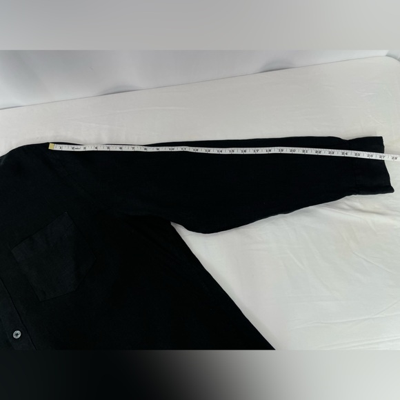 Todd Snyder Baird McNutt Irish Linen Shirt Men’s XXL Black Button Up Long Sleeve - Picture 14 of 15